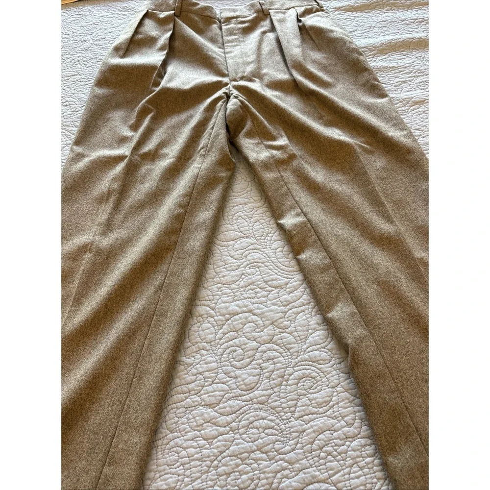 VTG Polo Ralph Lauren 2pc Wool Suit 43 Long Gray Ticket Pocket USA Cuffed 34x32